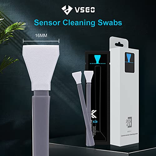 VSGO 12pcs APS-C Camera Sensor Cleaning Kit, Sensor Cleaning Swabs, Compatible with DSLR & SLR Digital Cameras (V-S02-12)