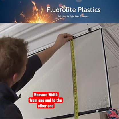 Fluorolite Plastics Clear Acrylic Prismatic fluorescent Lighting LED Panels 5 Pack Custom Size | 0.100" Fluorescent Light Covers for Ceiling Lights, Classroom light covers for Drop Ceiling - size: CUSTOM SIZE
