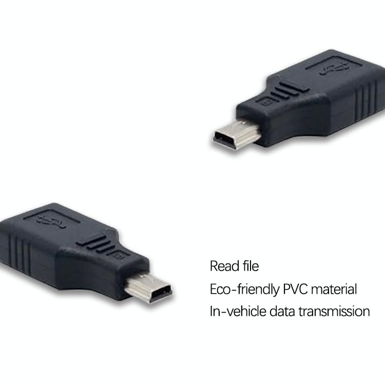 USB 2.0 Type A Female to Mini USB 5-pin Male Adapter Converter, Compatible with Cameras, Printers, Audio Devices, etc. (2-Pack)