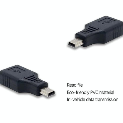 USB 2.0 Type A Female to Mini USB 5-pin Male Adapter Converter, Compatible with Cameras, Printers, Audio Devices, etc. (2-Pack)