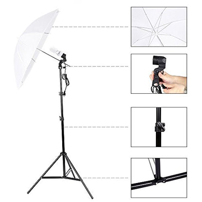 Photo Lighting Kit, 2M x 3M/6.6ft x 9.8ft Background Support System and 900W 6400K Umbrellas Softbox Continuous Lighting Kit for Photo Studio Product,Portrait and Video Shoot Photography
