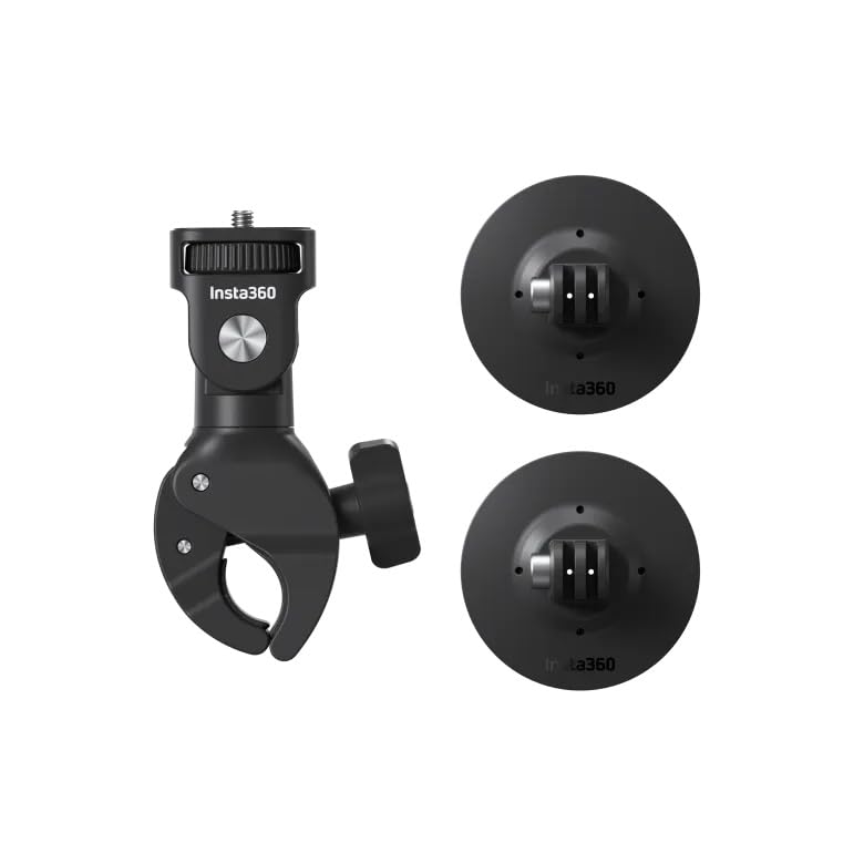 Insta360 Motorcycle Bundle New Version - Complete Mounting Kit X4/X3/X2/X 360 Cameras | Compatible with ACE/ACE PRO/GO 3/ GO2/ONE R/RS, DJI OSMO Action 4/3/2 and GoPro 12/11/10/9/MAX, Black - style: Motorcycle Bundle