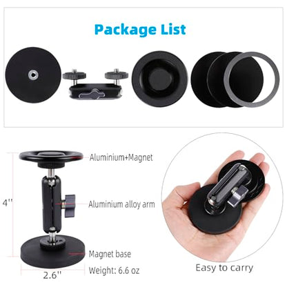 Gym Magnetic Phone Holder for MagSafe, Dual Magnetic Phone Mount for Gym Attach to Metal Surface, Compatible with iPhone 16 15 14 13 Pro Max MagSafe Case, 360° Adjustable, Perfect for Recording Video
