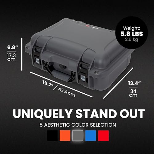 NANUK 920 Hard Case – Waterproof Travel Hard Case with Customizable Cubed Foam, 16.7” x 13.4” x 6.8”, Dustproof & Impact-Resistant, Airline Carry-On Approved – Graphite - color: Graphite, style: Standard Foam