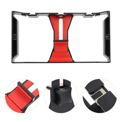 Kichvoe Hand-held Phone Video Stabilizer Grip Rig for Smartphone Filmmaking Vlogging with Hot Shoe Mount Portable Phone Video Holder for Live Streaming