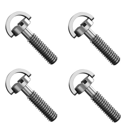 4 Pack Stainless Steel D-Ring 1/4-20 Tripod Screw Adapter, Camera Fixing Screws, Quick Release Mounting Screw Adapter for Camcorder Tripod