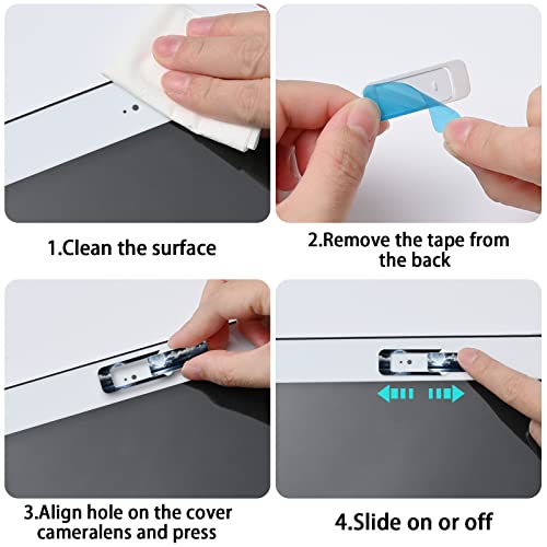 Webcam Cover, 3 Pieces, Laptop Camera Cover, Privacy Shielding Capacity is Twice as Big as The Traditional, Suitable for Computer Mobile Phones, laptops, Tablets and so on (Moon by The sea) - color: Moon by the sea