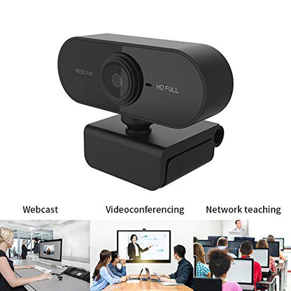 LICAEVEY HighDefinition USB Camera with Design for Clear Video Calls - Suitable for Notebooks, Desktop Computers, and Online Teaching, Black (Black)