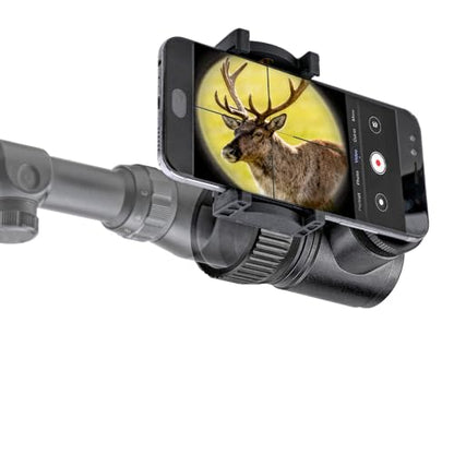 All-Metal Rifle Scope Phone Mount – Fast-Locking Camera Adapter with Dual Viewing Angles – Universal Fit for iPhone & Android for Hunting and Birding - size: Smartphone - Scope Phone Mount (Pro+)