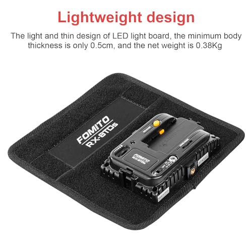 Fomito Foldable Flexible LED Video Light Panel, Dimmable On-Camera Soft Lighting,2500K-6500K CRI95, Splash-Proof for Studio Photography, Video Recording, Live Streaming, RX-8TDs Kit - size: 2500K-6500K