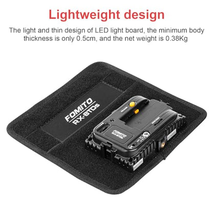 Fomito Foldable Flexible LED Video Light Panel, Dimmable On-Camera Soft Lighting,2500K-6500K CRI95, Splash-Proof for Studio Photography, Video Recording, Live Streaming, RX-8TDs Kit - size: 2500K-6500K