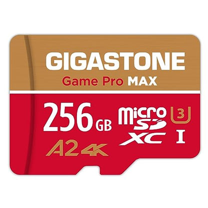 【for Switch 1 Only】 GIGASTONE 256GB Micro SD Card, 4K Game Pro MAX, A2 V30 Memory Card for Gaming Console, 4K UHD Video, Up to 170/140 MB/s, UHS-I U3 C10 with Adapter【5-Years Data Recovery】 - color: 256GB Game Pro MAX 1-Pack