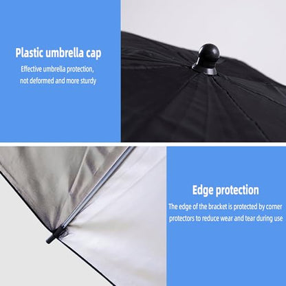 Godox UB002 43"/109cm Photography Studio Flash Black & Silver Reflector Umbrella for Studio/Outdoor Photo and Video Lighting Accessories - size: 43"/109cm