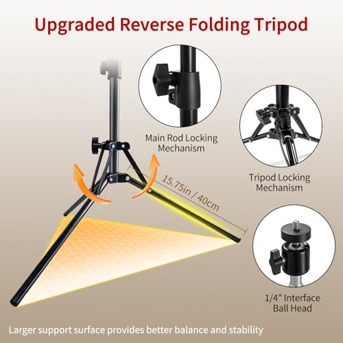 yAyusi Selfie Ring Light Tripod for iPhone, 73" Extendable Selfie Stick Phone Tripod with Light for Cell Phone, Dimmable Tripods Ring Light with Phone Holder and Stand for Video Recording/Live Stream