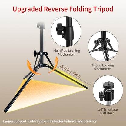 yAyusi Selfie Ring Light Tripod for iPhone, 73" Extendable Selfie Stick Phone Tripod with Light for Cell Phone, Dimmable Tripods Ring Light with Phone Holder and Stand for Video Recording/Live Stream