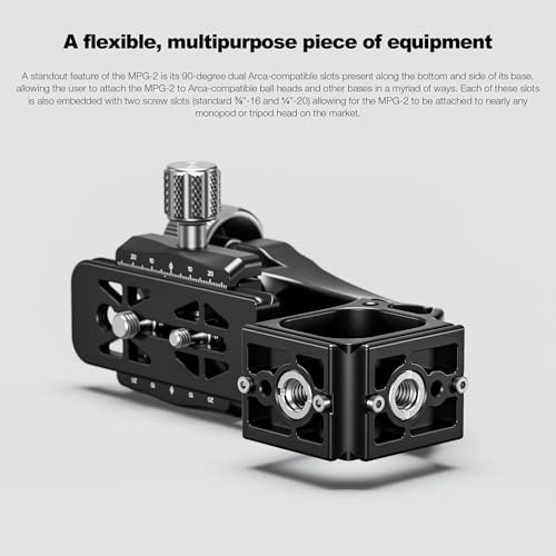 Leofoto Camera Gimbal Head, Professional Gimbal Tripod Head, 3/8" and 1/4" Mounting Hole with Arca-Swiss Quick-Release Plate for Outdoor Video/Wildlife Photography, Max Load to 22 kg/48.5lb (MPG-02) - color: MPG-02-Max Load 55.12lb