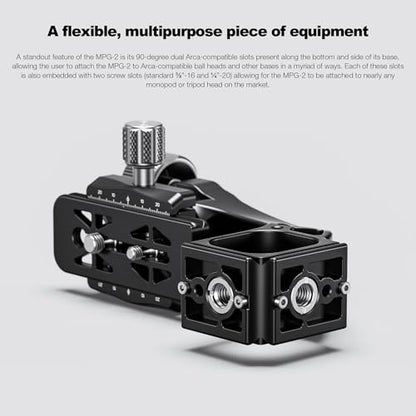 Leofoto Camera Gimbal Head, Professional Gimbal Tripod Head, 3/8" and 1/4" Mounting Hole with Arca-Swiss Quick-Release Plate for Outdoor Video/Wildlife Photography, Max Load to 22 kg/48.5lb (MPG-02) - color: MPG-02-Max Load 55.12lb