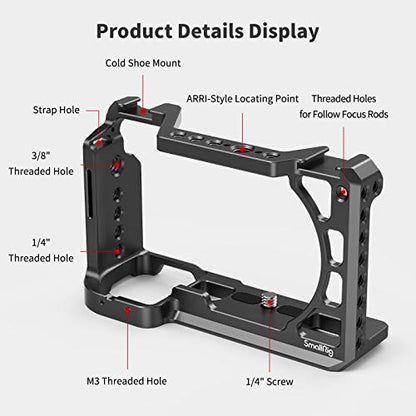 SMALLRIG Camera A6400 A6100 Cage for Sony A6400 A6100 Camera - CCS2310 | Multiple mounting interfaces for accessories