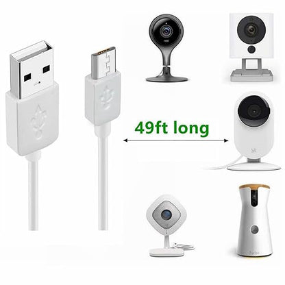 Super Long USB to USB Charging Cable for/Camera Long Wire 393.7in/590.55inch - size: length10m