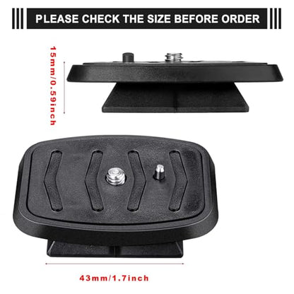 Weewooday 2 Pieces 43mm Tripod Mounting Plate Tripod Quick Release Plate Camera Mounting Adapter Parts Replacement for Photography Equipment Camera Mount