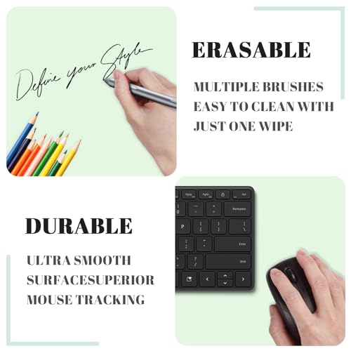 Dry Erase Desk Mat, Waterproof Desk Pad, Erasable Writing White Board for Making Plans, Non-Slip Large Desk Mat, Desktop Dry Erase Board for Office, Home, School (Green-1) - color: Pale Green