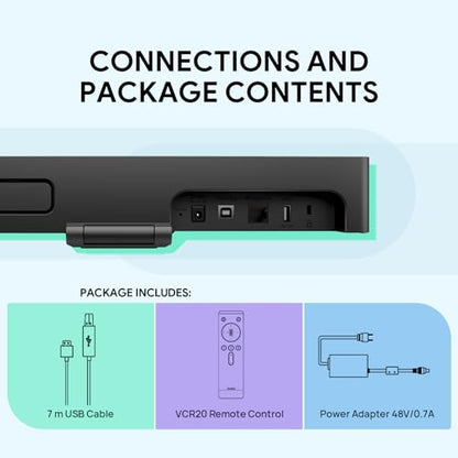Yealink UVC34 4K Conference Room Camera System 10 Microphone 8 MP All-in-One Video Conferencing System AI Auto Framing 120° Field of View Microsoft Teams Certified Webcam Zoom Rooms USB-A - color: UVC34