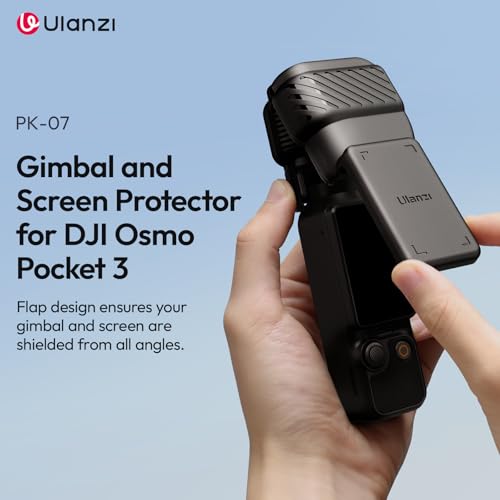 ULANZI PK-07 Protective Case Cover Lens Protector Cap for DJI Osmo Pocket 3/Xtra Muse Protective Case Cover Accessories, Pocket 3 Gimbal Cover and Camera Lens Screen Protector