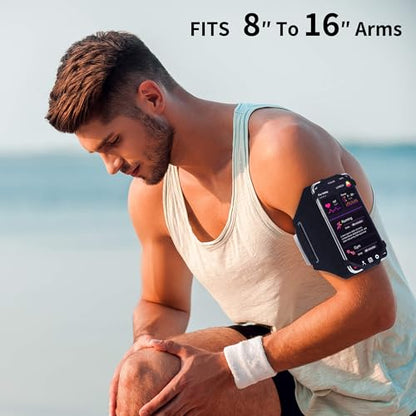 Detachable & 360° Rotatable Armband - Reflective Strap with Zipper Pocket Holder Bag - Compatible with iPhone 16 15 14 Pro Max Plus Samsung Galaxy Note for Running Workout Exercise Walking & Sports - color: Pink With Bag