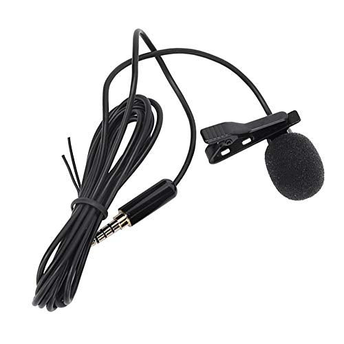 Lavalier Microphone, Professional Grade Omnidirectional Lapel Mic with Easy Clip on System for Recording Interview/Video Conference/Podcast/Voice Dictation/Phone