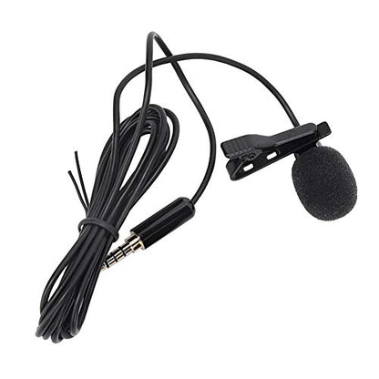 Lavalier Microphone, Professional Grade Omnidirectional Lapel Mic with Easy Clip on System for Recording Interview/Video Conference/Podcast/Voice Dictation/Phone
