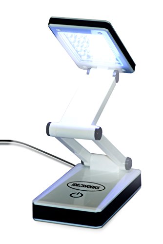 IdeaWorks LED Lamp for Desk - Collapsible, Portable from Home to Office, Acrylonitrile Butadiene Styrene, White - color: White