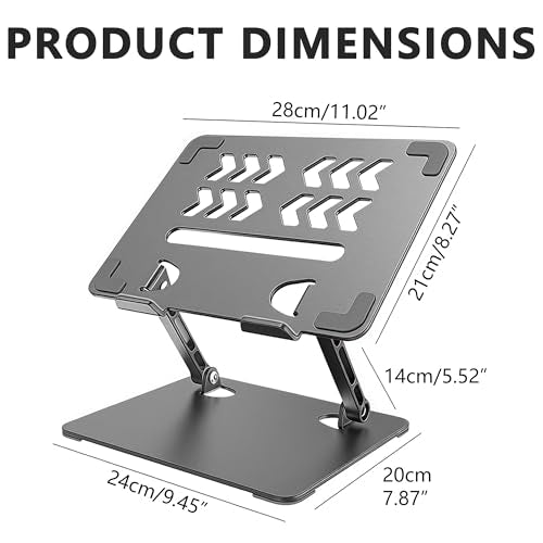 Musiin Home Studio Small Desktop Mixer Stand, Aluminum Portable Folding Heat Dissipation Lift Stand, Compatible with Nektar Panorama CS12, Rode RODECaster Pro II, Tascam Mixcast 4 (Gray)
