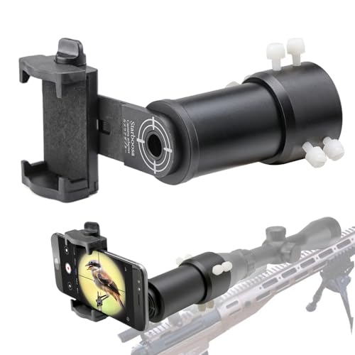 Rifle Scope Mount Camera Adapter - Smartphone Camera Adapter for Hunting Teaching | Universal phone adapter; stable alignment; wide compatibility - size: Alum Single View 33~46mm
