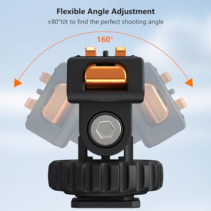 VRIG AC-44 Cold Shoe Adapter with Magnetic Quick Mount for Insta 360 Ace/Ace Pro 2, Action Camera Mount Adapter with 1/4" Thread Compatible DSLR Camera Hot Shoe, Tripod Accessories