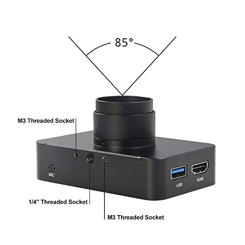 MOKOSE 12MP HDMI Camera 1080P USB HD Streaming Webcam, Recording 4K@30FPS Industry C/CS-Mount Camera with 3.2mm No Distortion Manual Lens