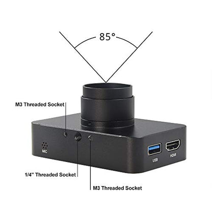 MOKOSE 12MP HDMI Camera 1080P USB HD Streaming Webcam, Recording 4K@30FPS Industry C/CS-Mount Camera with 3.2mm No Distortion Manual Lens