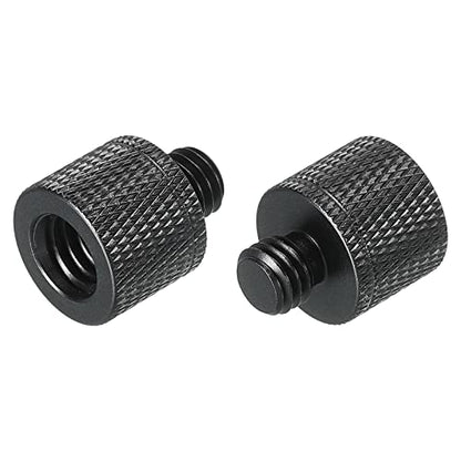 MECCANIXITY Mic Stand Adapter 3/8 Female x M8 Male Camera Screw Thread Adapter for Microphone Tripod Stand Black 2 Pack - size: M8