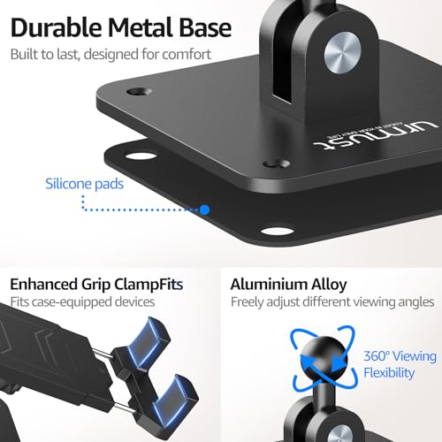 Urmust Tablet Wall Mount Ipad Holder, 4.7-15.6" | 360° Adjustable, iPad, Galaxy Tab, Sturdy Aluminum, For Home, Office & Public Spaces - size: No Arm Pro-Up to 15.6"