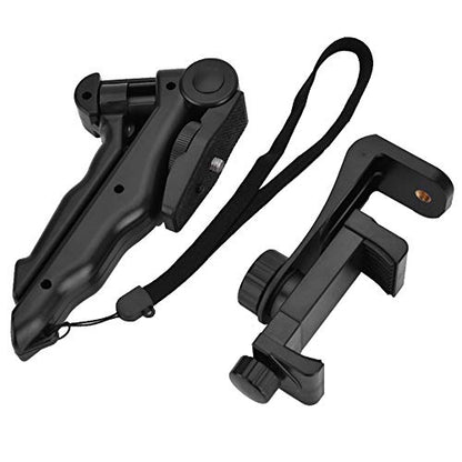 Phone Tripod Handheld Stabilizer, Adjustable Multiple Angles Compact Foldable High Compatibility, with Hand Grip for Vlogging Filming Smartphones