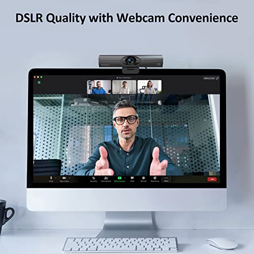 NexiGo Iris, 4K AI Webcam with 1/1.8" Sensor, Onboard Flash Memory, HDR, PiP, DSLR-Style Control, Auto Framing/Tracking with Flexible FOV, Noise-Canceling Mics, for Zoom/Teams/OBS and More (Renewed) - style: 4K Webcam