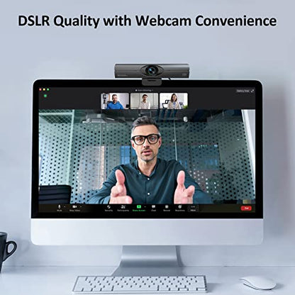 NexiGo Iris, 4K AI Webcam with 1/1.8" Sony_Sensor, Onboard Flash Memory, HDR, PiP, DSLR-Style Control, Auto Framing/Tracking with Flexible FOV, Noise-Canceling Mics, for Zoom/Teams/OBS and More - style: 4K Webcam with Large Sensor