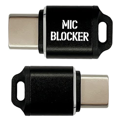 Type-C Microphone Blocker Audio Mute Adapter Privacy Protector & Silent Screen Recording Without External Noise On Phone for Screen Recording Live & Mic Mute for Meetings, Zoom, Teams(2 Pack) - size: 2 Pack