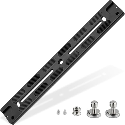 Leftfoto 280mm Metal Dovetail Slide Rail Arca Swiss Type Quick Release Plate with Cold Shoe & Anti-Slip Pads for DSLR Camera Tripod Ballhead - size: 280mm