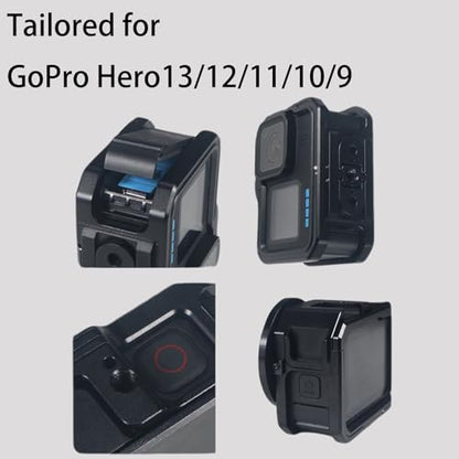 Aluminium Protective Case for GoPro Hero 13/12/11/10/9, Durable Hard Frame Cases Protector, Strong Metal Housing Frame Video Cage with Magnetic Fingers and Sliding Cover - style: Magnetic Version