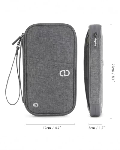 Travel Passport Holder - Family Passport Wallet Holder for Travel | lightweight - color: New Grey