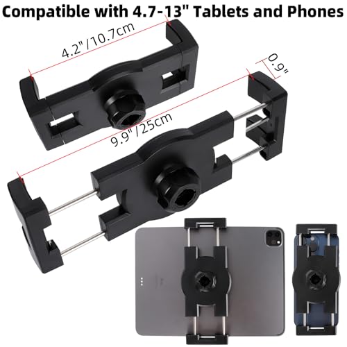 Tablet Stand Holder for Desk and Bed, Adjustable Aluminum Foldable Arm iPad Mount Clamp on Table Compatible with iPad Air Mini, Galaxy Tabs, 4.7-12.9" Tablets and Phones - size: N6L