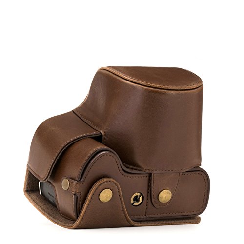 MegaGear Panasonic Lumix DC-FZ80, FZ82 Ever Ready Leather Camera Case and Strap, with Battery Access - Dark Brown - MG1224 - color: Dark Brown