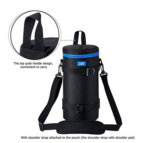 JJC Deluxe Lens Case Pouch Bag for Sigma 150-500mm f/5-6.3 DG OS HSM, Canon RF 800mm f/11 IS STM, Nikon AF-S NIKKOR 200-500mm f/5.6E ED VR & More Lenses Below 4.9'' x 11.4''(D x L) - size: XXXXL Size