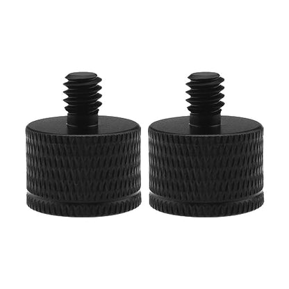 Create idea 2Pcs 5/8"-11 Female to 1/4"-20 Male Screw Reducer Aluminum Alloy Screw Adapter Studs Accessories for Camera Webcams Mic Stand