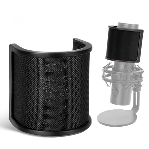 QuadCast 2 Pop Filter - Microphone Windscreen Compatible with QuadCast 2, Pop Shield Soundproofing Reduce Background Noise - color: PF_HYQC2_U_01